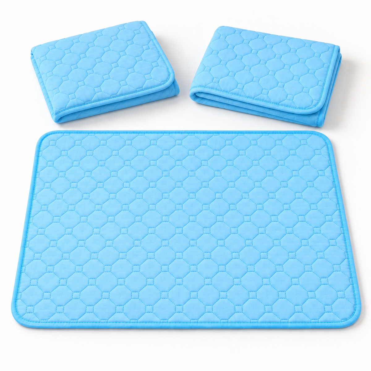 Light Blue KoloPad 3-Pack: one pad open and two folded