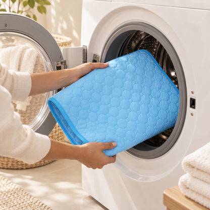 KoloPad being placed in a washing machine